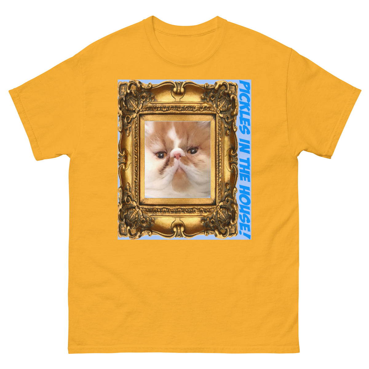 Pickles in the House Framed v1 unisex classic tee in gold