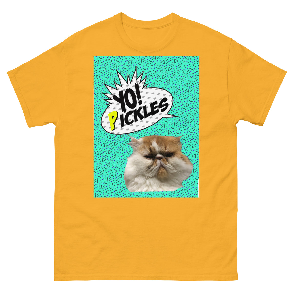 Pickles in the House Yo Pickles v1 unisex classic tee in gold