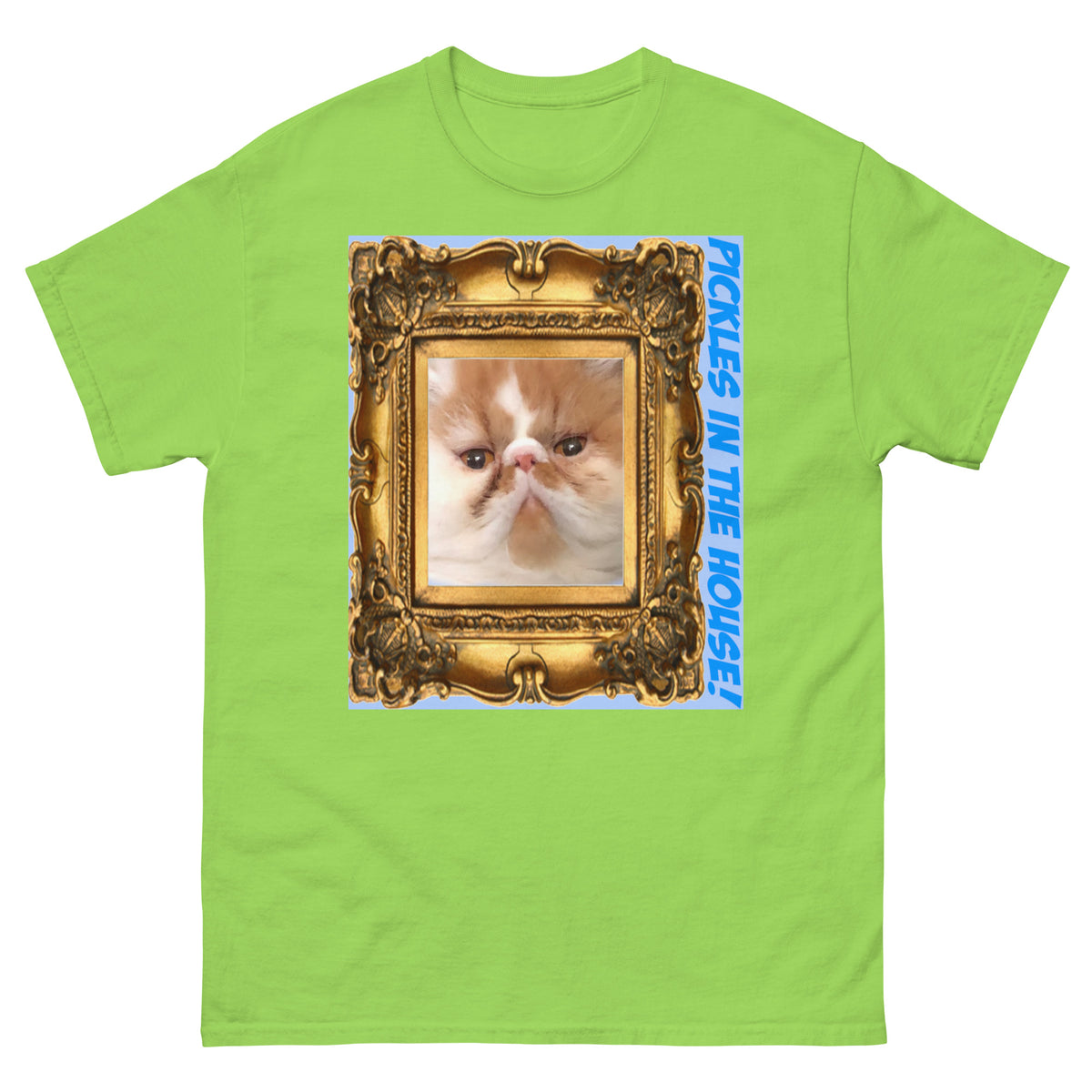 Pickles in the House Framed v1 unisex classic tee in lime