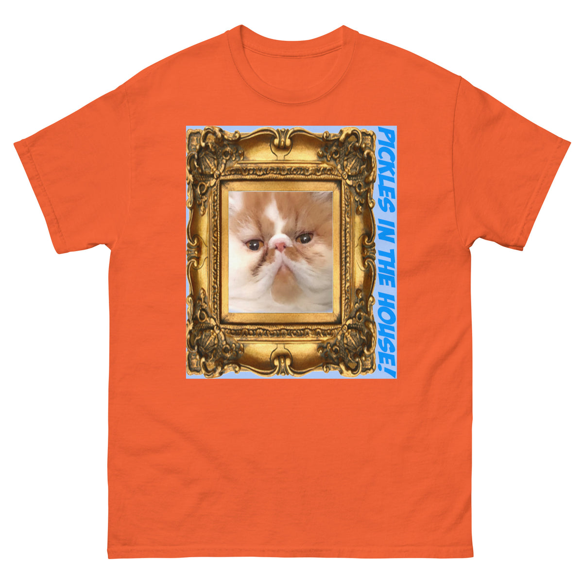 Pickles in the House Framed v1 unisex classic tee in orange