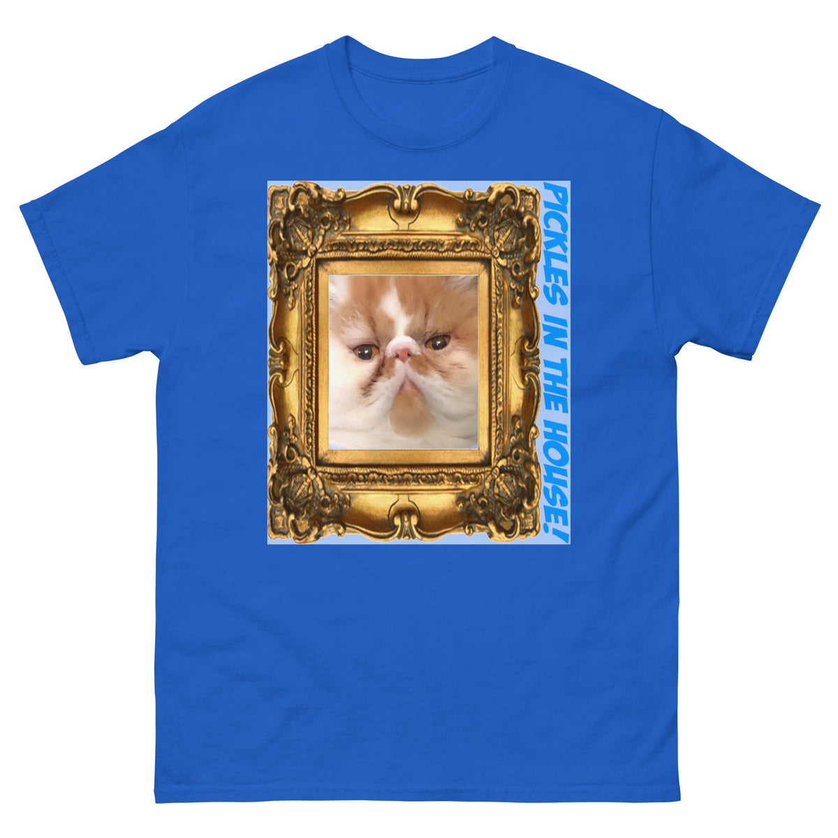 Pickles in the House Framed v1 unisex classic tee in royal blue