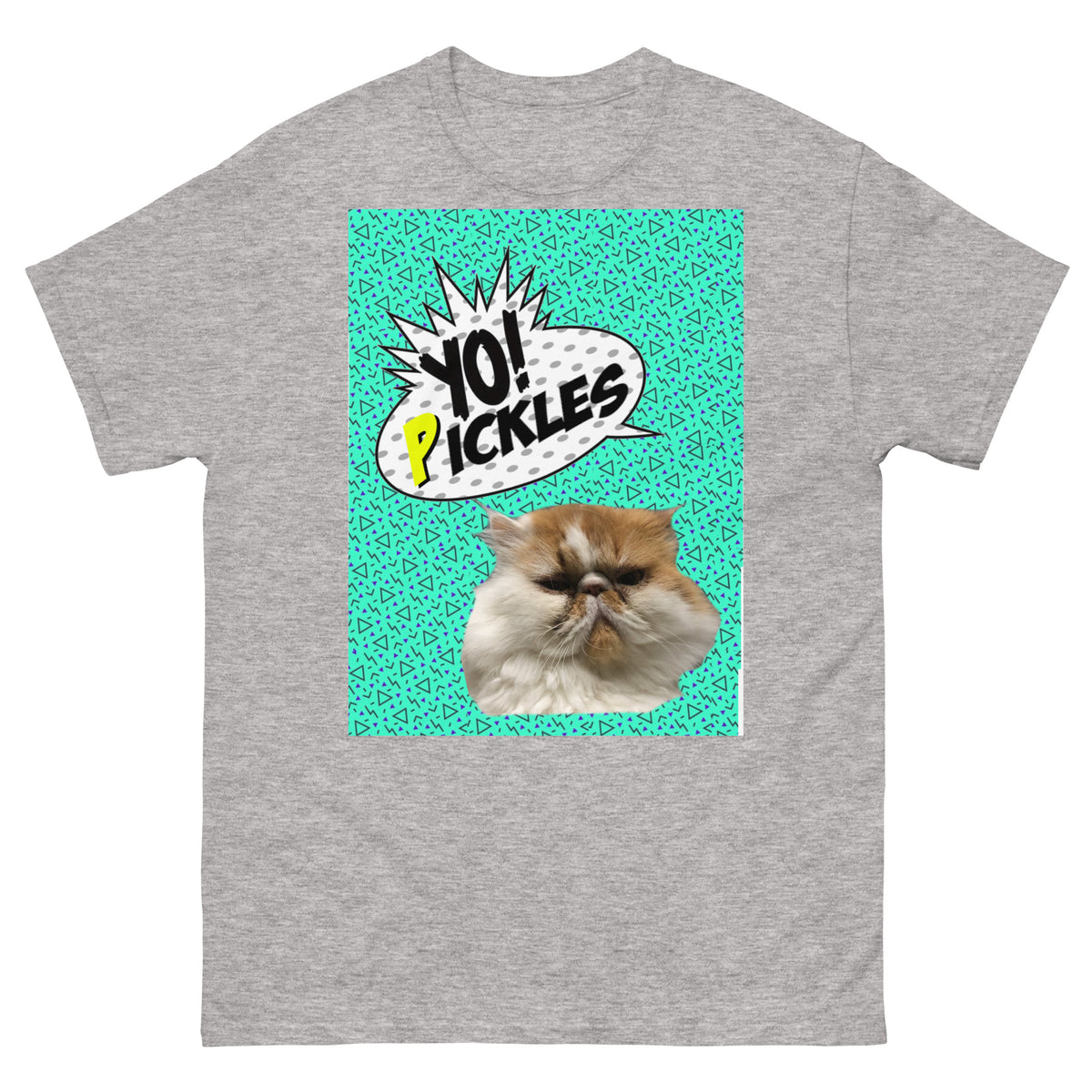 Pickles in the House Yo Pickles v1 unisex classic tee in sport grey